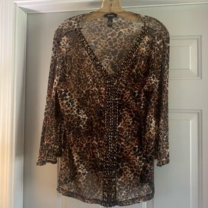 Alfani Leopard Print Blouse